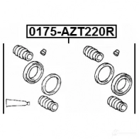 Ремкомплект суппорта FEBEST 0175azt220r 3821522 4056111114064 8KI3M N7 - Изображение 2
