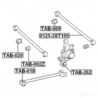 Сайлентблок FEBEST 4056111028149 tab069 J29 13H 3829239 - Изображение 2