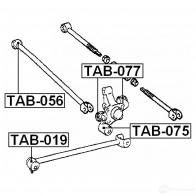 Сайлентблок FEBEST 4056111001289 QYLAGJ N 3829200 tab019 - Изображение 2