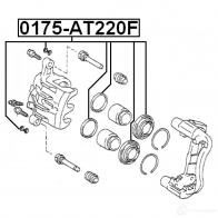 Ремкомплект суппорта FEBEST MV IIB 3821520 0175at220f 4056111084022 - Изображение 2