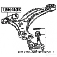 Сайлентблок FEBEST tab048 R3 CV9L 3829227 4056111001920 - Изображение 2