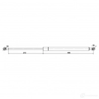 Газовая пружина, капот FEBEST 1440024401 LD8 JN7 29117-001 - Изображение 2
