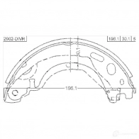 Тормозные колодки ручника, комплект FEBEST ZLV 0TUD 57966264 2902divr 4056111115788 - Изображение 2