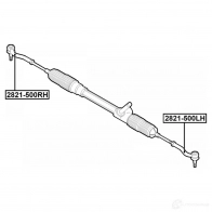 Наконечник поперечной рулевой тяги FEBEST BB4 52HI 1440024397 2821-500LH - Изображение 2