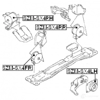 Подушка двигателя, опора FEBEST AIW KKT 4056111074757 szmsx4rh 3829142 - Изображение 2