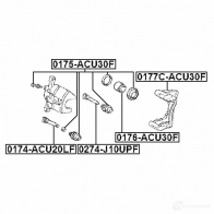 Ремкомплект суппорта FEBEST EE3 PJ 0175acu30f 4056111119106 1270587404 - Изображение 2