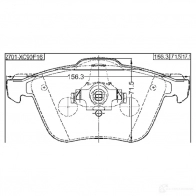Тормозные колодки, комплект FEBEST KCB KYDS 3825203 4056111100630 2701xc90f16 - Изображение 2