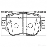 Тормозные колодки, комплект FEBEST J0X603 Y 2601octa7r 1436948296 - Изображение 2