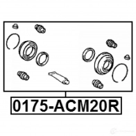 Ремкомплект суппорта FEBEST 0175acm20r SNS9 IX 3821503 4056111083629 - Изображение 2