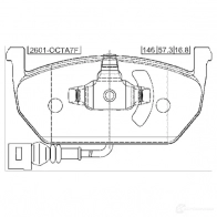 Тормозные колодки, комплект FEBEST 4056111125268 COFT B 1270601138 2601octa7f - Изображение 2