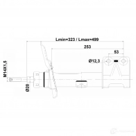 Амортизатор FEBEST 25110-009FL 1440024368 0 PV16 - Изображение 2