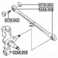 Сайлентблок FEBEST 7IX1 7 4056111117041 szab058 3829099 - Изображение 2