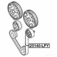 Ремень ГРМ FEBEST 25140lfy OVSAP E 1436946946 - Изображение 2