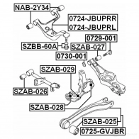 Сайлентблок FEBEST 8X TGDF 4056111029917 szab025 3829069 - Изображение 2