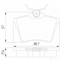 Тормозные колодки, комплект FEBEST QG DYR 2501c5r 1436946950 - Изображение 2