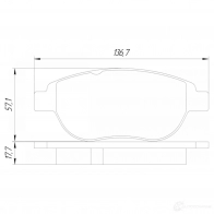Тормозные колодки, комплект FEBEST DUF7T H 2501c4f 1436946952 - Изображение 2