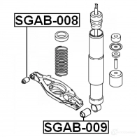 Втулка амортизатора FEBEST 4056111046860 1001134440 sgab009 E2H C9R3 - Изображение 2
