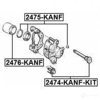 Направляющий болт тормозного суппорта FEBEST 2474kanfkit 4056111121154 1270600872 3 GKQU - Изображение 2