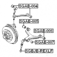 Сайлентблок FEBEST G 9ZJ0 sgab007 4056111046655 3829026 - Изображение 2