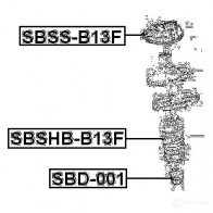 Крепление амортизаторов FEBEST sbssb13f 4056111053110 3829014 Q KI09D - Изображение 2