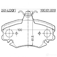 Тормозные колодки, комплект FEBEST BW SJR 3825136 2401logf 4056111093390 - Изображение 2