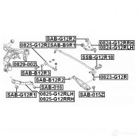 Сайлентблок FEBEST sabg12r2 WU 8RX 3828970 4056111076096 - Изображение 2