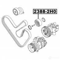 Обводной ролик приводного ремня FEBEST 23882h0 3GS TEL 1438695024 - Изображение 2