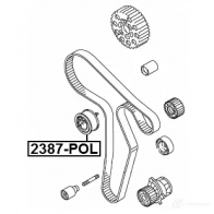 Натяжной ролик ГРМ FEBEST 2387pol 1436948303 2 DSRTRF - Изображение 2