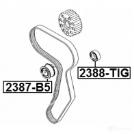Обводной ролик приводного ремня FEBEST 4056111111445 5DR OXMD 2388tig 3825131 - Изображение 2
