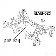 Сайлентблок задней балки FEBEST SMA3 A3U sab021 3828947 4056111098753 - Изображение 2