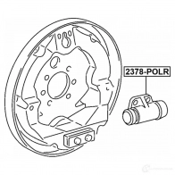 Колесный тормозной цилиндр FEBEST 1440024306 U W06P 2378-POLR - Изображение 2