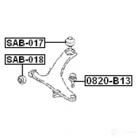 Сайлентблок FEBEST 3828943 4056111030067 0FOX Z sab017 - Изображение 2