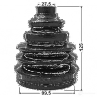 Пыльник шруса, ремкомплект FEBEST 3825071 2J O5I 4056111048888 2317pt5 - Изображение 2