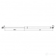 Газовая пружина, капот FEBEST 1440024291 23117-002 DJS 8QU - Изображение 2