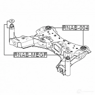 Сайлентблок задней балки FEBEST 4056111126937 rnabmegf 1424431089 SJ5FZ L4 - Изображение 2
