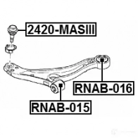 Сайлентблок FEBEST rnab016 1424431088 N LVNN 4056111129129 - Изображение 2