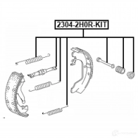 Комплектующие, стояночная тормозная система FEBEST S9P MH 2304-2H0R-KIT 1440024281 - Изображение 2