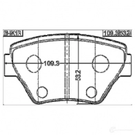 Тормозные колодки, комплект FEBEST 23015k1r PBNNR2 M 1270600274 4056111125220 - Изображение 2