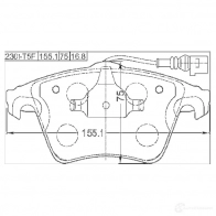 Тормозные колодки, комплект FEBEST PCQ U3 1437423325 2301t5f - Изображение 2