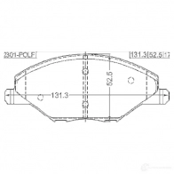 Тормозные колодки, комплект FEBEST 2301polf A 5IW4 3825017 4056111109251 - Изображение 2