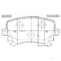 Тормозные колодки, комплект FEBEST 4056111100807 2301b7r 6C K73 3825015 - Изображение 2