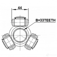 Муфта с шипами, приводной вал FEBEST UW5 7E 1440024267 2216-XM12 - Изображение 2