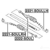 Рулевой наконечник FEBEST 2221soullh 3824959 4056111070209 7 58YG - Изображение 2