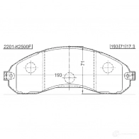 Тормозные колодки, комплект FEBEST 2201k2500f 4056111100593 JR HBBT 566401250 - Изображение 2