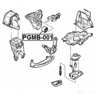 Подушка двигателя, опора FEBEST pgmb001 4056111106243 3828898 K1D 224 - Изображение 2