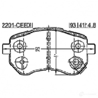 Тормозные колодки, комплект FEBEST 4056111093314 3824889 DW LXJJ 2201ceedr - Изображение 2