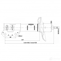 Амортизатор FEBEST 22110-003FR 23LXW 0 1440024259 - Изображение 2