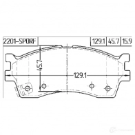 Тормозные колодки, комплект FEBEST UH 42ZOH 4056111083209 3824895 2201sporf - Изображение 2