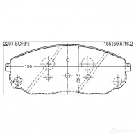 Тормозные колодки, комплект FEBEST 3824894 F38 MRAK 2201sorf 4056111093352 - Изображение 2
