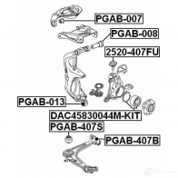 Сайлентблок FEBEST 4056111110523 pgab007 3828880 4CRZL 7D - Изображение 2
